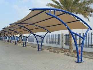 تركيب مظلات سيارات قماش كوري PVC بالاحساء